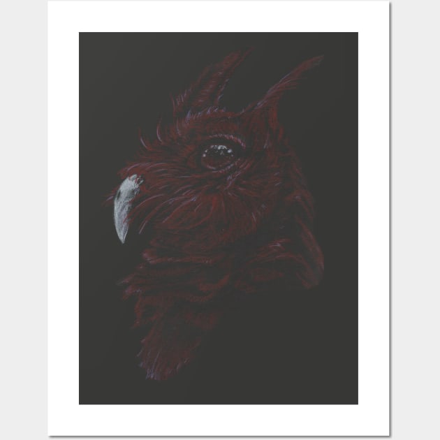 Red Owl Wall Art by iethun